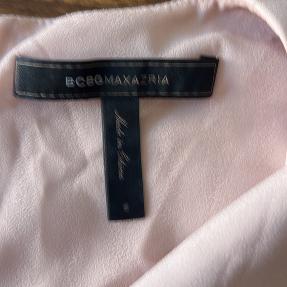 Light pink with black embroidery lace and fringes by BCBG. Elegant and like new. - Picture 5 of 7